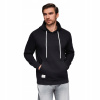 Pánska tepláková mikina BASIC s kapucňou a klokaním vreckom - čierna V5 B1674 L
