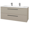 Dreja Umývadlova skrinka GIO SZZ2 120 - L04 Béžová vysoký lesk / Úchytka T06 / L04 Béžová vysoký lesk