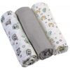 BABYONO Plienky mušelínové Super soft 3 ks šedá 348-01-BO