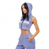 Nebbia Crop mikina bez rukávů MUSCLE MOMMY 258 fialová - XS