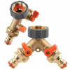 BRASS SOFT 2-cestný rozdeľovač s ventilmi GW3/4