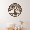 drevo zivota Drevený strom na stenu STROM ŽIVOTA Farebný vzor: Orech, Priemer: 80