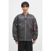Bunda Alpha Industries MA-1 CS pánska, šedá farba, prechodná, oversize, 136136