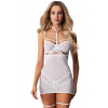 Obsessive Sexy košilka Arrowel Chemise Biela S/M