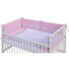 Dětská postýlka se stahovací bočnicí - bílá - 120x60 cm s kompletní výbavou Toro Barva soupravy: Toro růžová