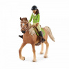 Schleich 42542 Čierna Sarah s pohyblivými kĺbmi na koni