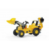 Rolly Toys Šľapací traktor CAT čelný nakladač zadná radlica (1028813001)