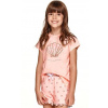 Shell - dievčenské pyžamo so šortkami 122 Lososová