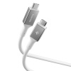 Kábel Spigen - Data Cable Essential EB24015CC (ACA10422) - fast charging, Type-C, 240W, 40Gbps, E-Marker chip, 8K, 1.5m biely