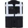 KORNTEX HI-VIS KXMF BERLIN / Reflexná multifunkčná vesta - black XXXL