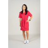 Dámske elastické zdravotnícke šaty M-076XC, Malinová (Zdravotnícke oblečenie)