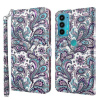 Peňaženkové kožené puzdro Painting Pattern na Motorola Moto E20 / E30 / E40 - Swirl Pattern