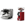 Rocket Espresso Bicocca, stainless silver + Eureka Mignon Specialita Smart, CR ferrari red