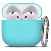 Ochranné puzdro na Apple Airpods 4, silikónové hladké Farva: Tyrkysová
