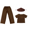 Kostým pre chlapca- Hubové kostýmy nohavice blúzka bronz 98-110 3el (Huby outfit Cap nohavice hnedé 98-110 3el)