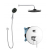 kielle Oudee Sprchový set s batériou pod omietku, na 2 spotrebiče, s príslušenstvom a telesom, chróm 20602SP20
