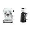 Ascaso Dream ONE, Cloud White + Rocket Espresso SUPER FAUSTO, black