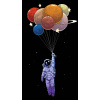 CUKROVÁ TLAČ jedlý obrázok na tortu Cukrová hmota Vesmír Astronaut planéty + meno