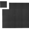 Gumová PODLAHA PUZZLE do posilňovne MATA pod ochranné vybavenie čierna 2,4x2,4 m