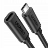Ugreen 10387 USB typu C 3.1 Gen2 samec - samica s niklovým pokovovaním, 1m, černý