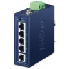 Planet ISW-500T-E kompaktný priemyselný switch, 5x 10/100Base-TX, ESD, DIN, 12-55VDC, IP40, -40 ~ 75 ° C, 250m Extended