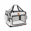 TRESKO Skladací prepravný box pre psa, odolný, XL, 83x58x58cm, sivý
