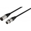 Monacor MECR-200/SW XLR kabel [1x XLR zástrčka - 1x XLR zásuvka] 2 m černá