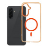 Kryt Case Frame Clear Hybrid Mag Cover s MagSafe Samsung Galaxy A36 Hermes Orange