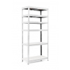 Policový regál Trestles RH 2200x1000x600, nosnosť 2100 kg, 6 políc Farba: pozink, Typ police: biela HDF 5 mm