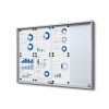 Jansen Display Interiérová Uzamykatelná Vitrína S Posuvnými Dveřmi Slim a bezpečnostními rohy 8 x A4, 906 x 641 mm