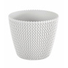 kvetináč 25,9cm SPLOFY DSP260-S449 biely plastový PROSPERPLAST