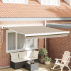 zahrada-XL Manuálna vysúvacia markíza béžová 350x250 cm, vidaXL Náhradné plátno pre markízu 3.5x2.5 m rám béžová 3330351