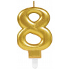 Amscan Narodeninová sviečka 8 zlatá