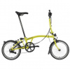 Skladací bicykel Brompton C Line monochrome Black Edition, Yuzu Lime typ riadidiel M
