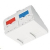 Solarix Modul francúzsky štýl 45 x 45 mm pre 2 kľúče pod uhlom biely SXF-M-2-45-WH-U