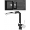 Set Sinks G16474 (dřez Perfecto 1000.1 Metalblack 74 + baterie Mix 3 P Metalblack 74)