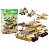 LEAN TOYS Stavebnica Vojenský tank, piesková - 1000 kusov