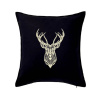 Jeleň kresba - Vankúš 50x50 - 50x50 - Iba poťah ( Čierna )