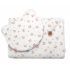 Baby Nellys Mušelinová súprava DOTS Teddy Bear 30x35cm 70x100cm 2D biela