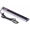 Netrack Napájacia lišta do racku 19'' 1U 230V/16A PDU s vypínačom, 8 zásuviek typu E