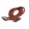 PHANTEKS 24-Pin ATX Extension Cable 50cm - Sleeved Black/Red PH-CB24P_BR