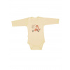 Detské body 1F WILD s dlhým rukávom - 080 - Hearts žltá
