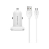 Nabíjačka do auta Borofone BZ12 micro USB 2.4A Dual biela 76689