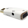 PremiumCord převodník HDMI na VGA + audio, bílý khcon-48