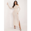 Dress-DHJ-SK-20093.17-light beige krémová One size Italy Moda 5906694002069