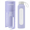 Motivačná sklenená fľaša na vodu 0,5 l Wessper B1 BOROSILIKÁTOVÁ Lavender