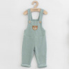 Dojčenské zahradníčky New Baby Luxury clothing Oliver sivé Zelená 80 (9-12m)