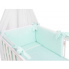 Baby Nellys Luxusní 3-dielna sada Mantinel s obliečkami Royal Baby - mätový Baby Nellys
