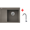 Sinks Rim 650 P Truffle + Elasta nehrdzavejúca oceľ/čierny