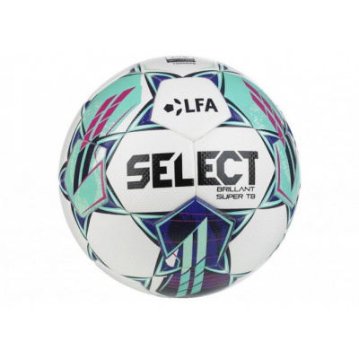 Fotbalový míč Select FB Brillant Super TB CZ Fortuna Liga 2023/24 WHITE GREEN 1164 VEL.5, bílá/modrá
